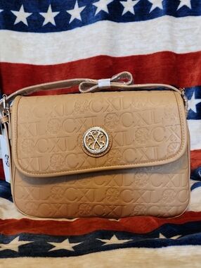 CXL By Christian Lacroix Embossed Leather Shoulder Bag